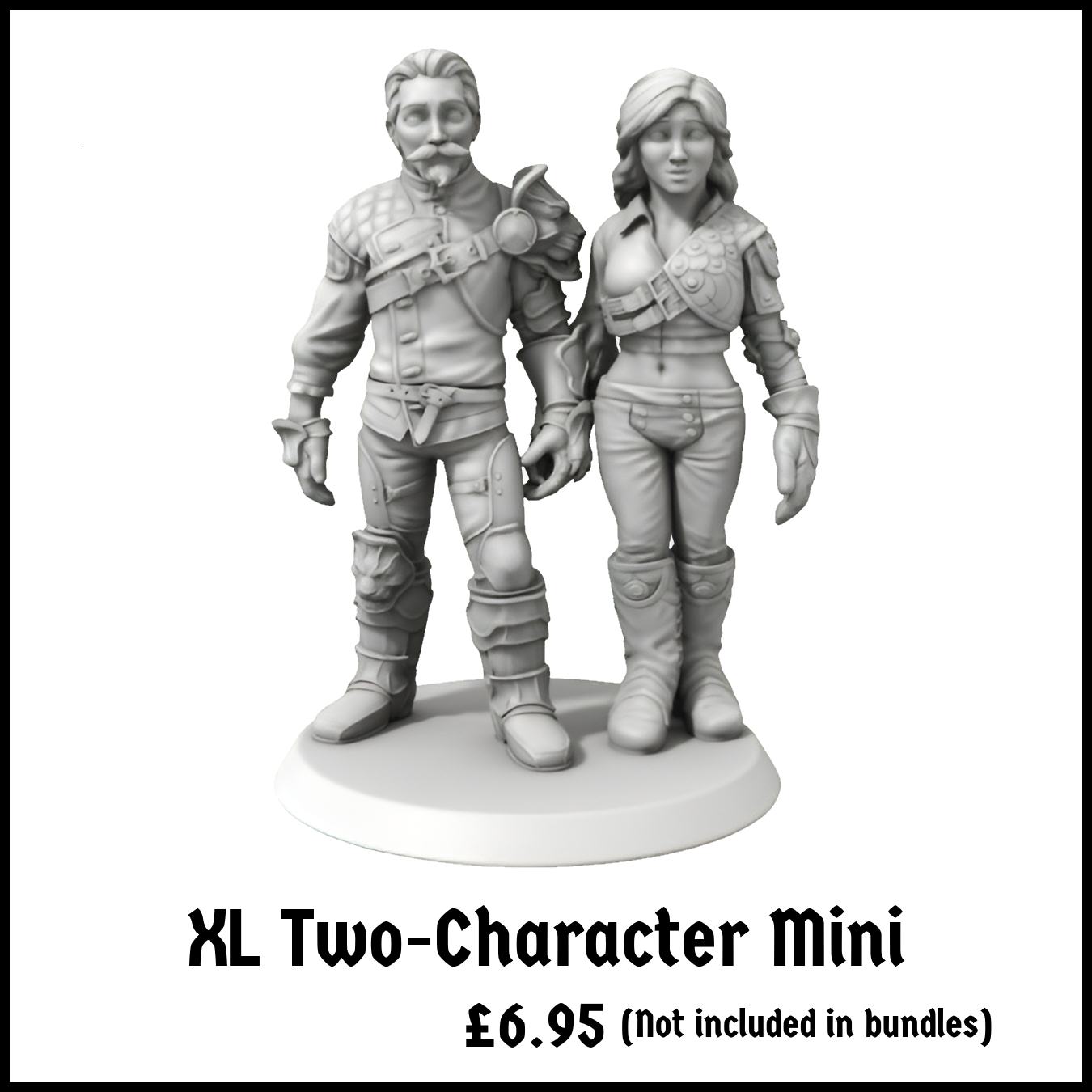 Hero Forge UK Printing Two Character Miniature Example