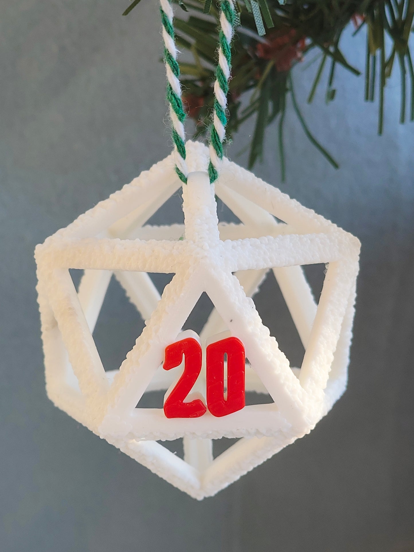 Snowy Christmas D20 Bauble