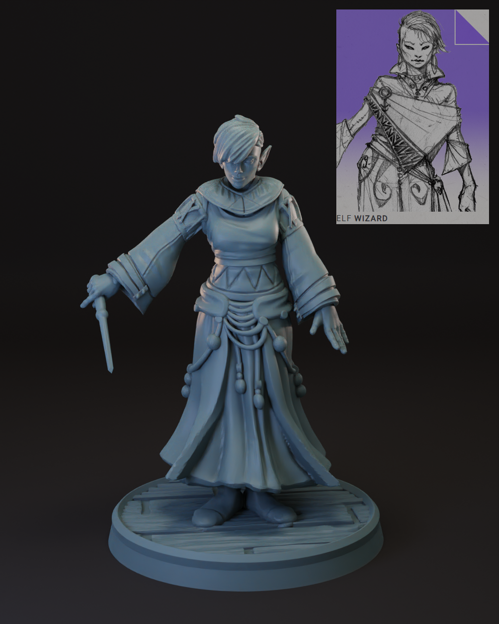 Elf wizard solo front