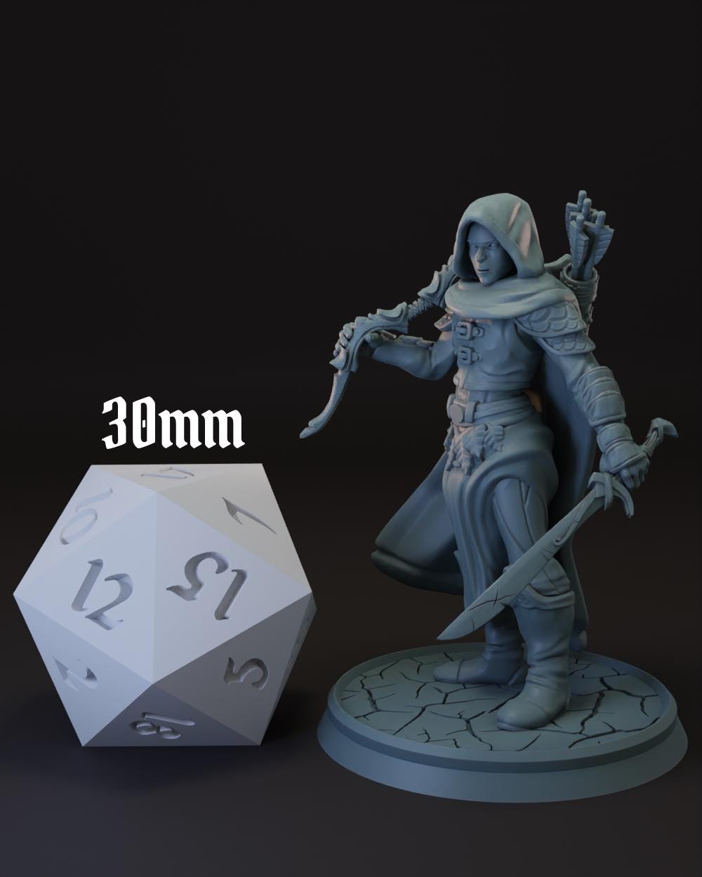 Elf | Human | Half-Elf Ranger | Fighter Tabletop Miniature for Dungeons and Dragons | Pathfinder | DND