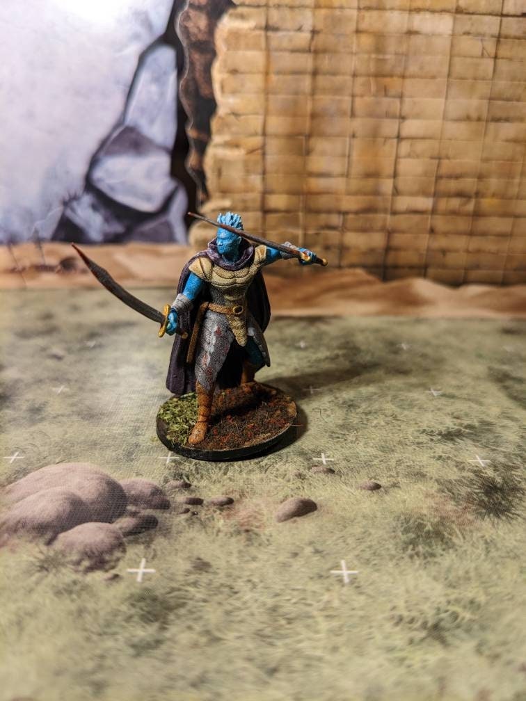 Hand Painted Crystal Folk | Genasi | Oread |Ranger | Fighter Tabletop Miniature