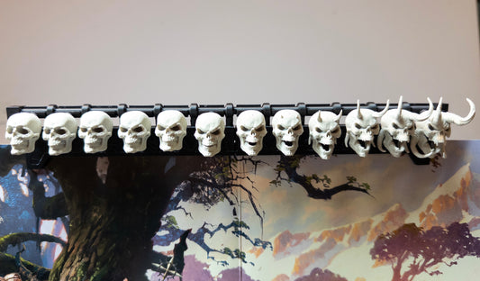 Skulls Fear Tracker on top of Game Master Screen