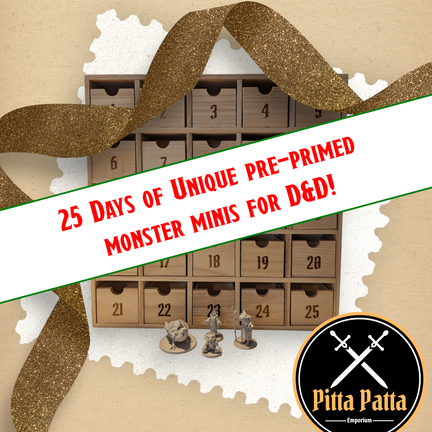 Dungeons and Dragons Advent Calendar - 25 Miniatures