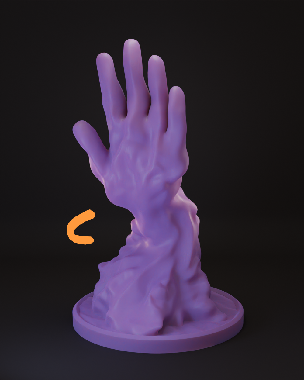 Bigby's Hand | Maximilian's Earthern Grasp | Spell Effect Tabletop Miniature