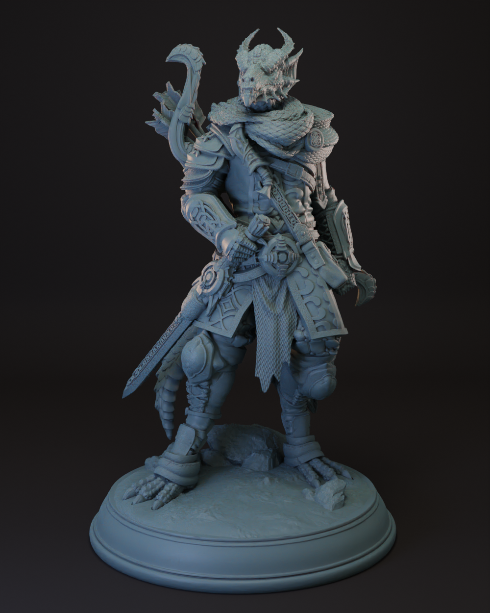 Dragonborn Ranger | Fighter -Zandoril- Tabletop Miniature