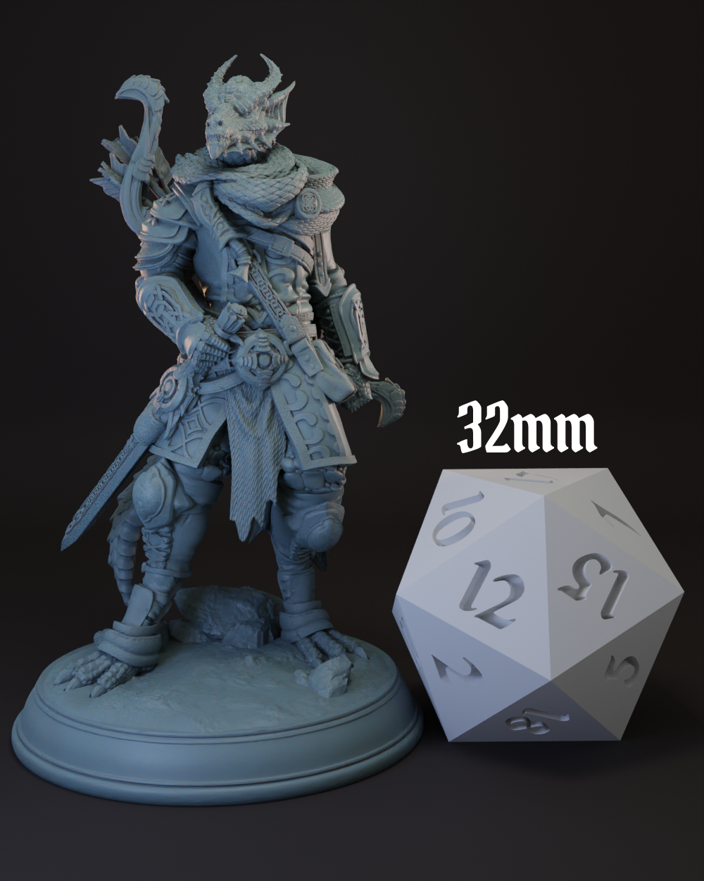 Dragonborn Ranger | Fighter -Zandoril- Tabletop Miniature