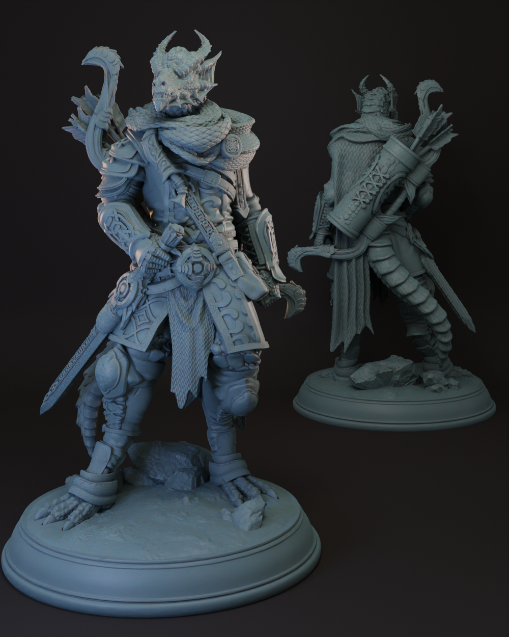 Dragonborn Ranger | Fighter -Zandoril- Tabletop Miniature