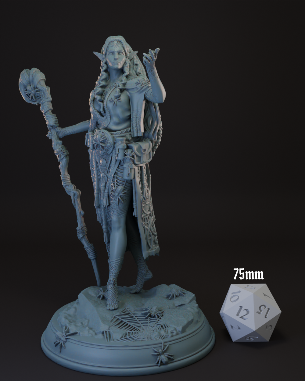 Drow | Elf Female Druid | Warlock | Sorcerer | Wizard -Irinia- Tabletop Miniature