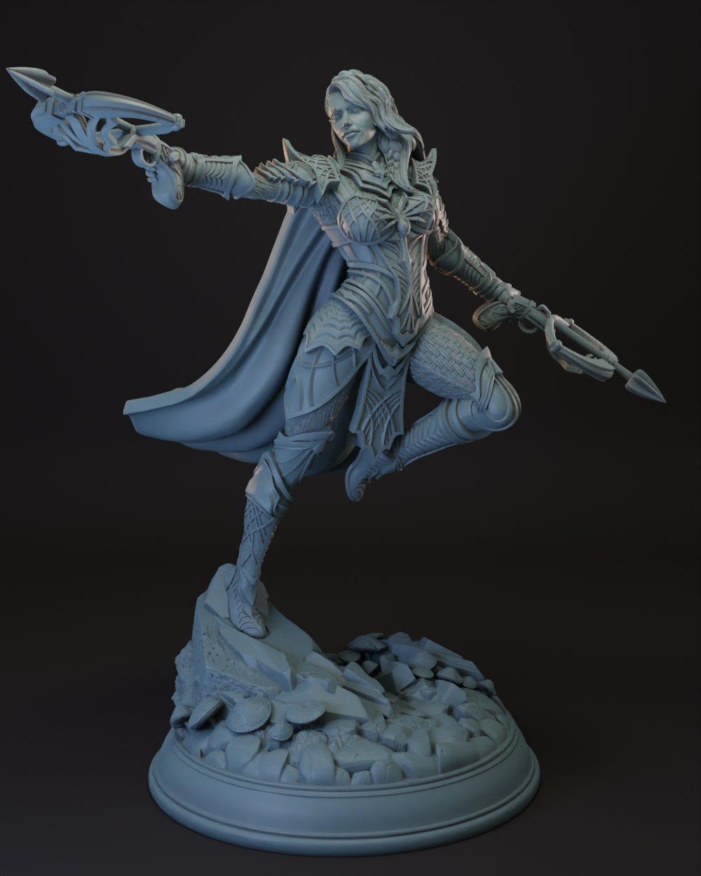 Drow | Elf Female Rogue -Vakara- Tabletop Miniature