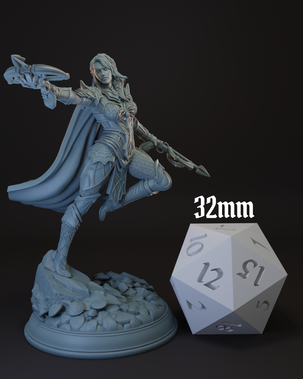 Drow | Elf Female Rogue -Vakara- Tabletop Miniature