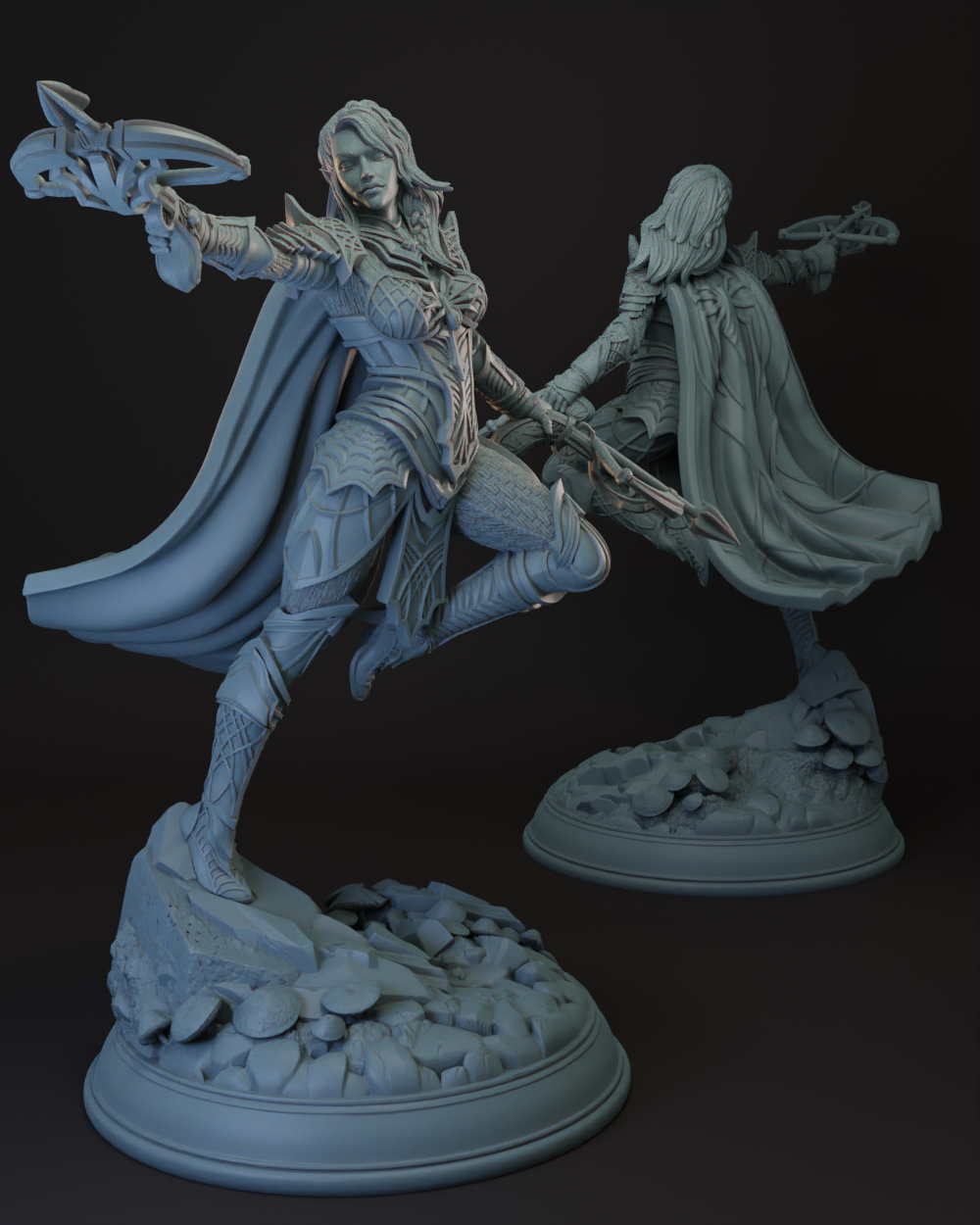 Drow | Elf Female Rogue -Vakara- Tabletop Miniature