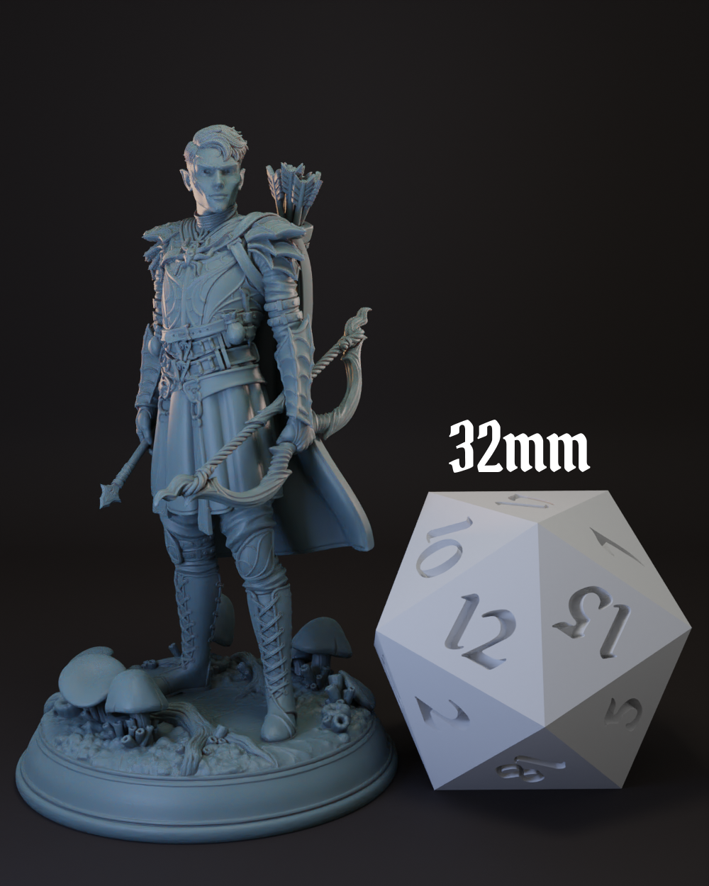 Drow | Elf Male Ranger | Fighter -Bow- Tabletop Miniature