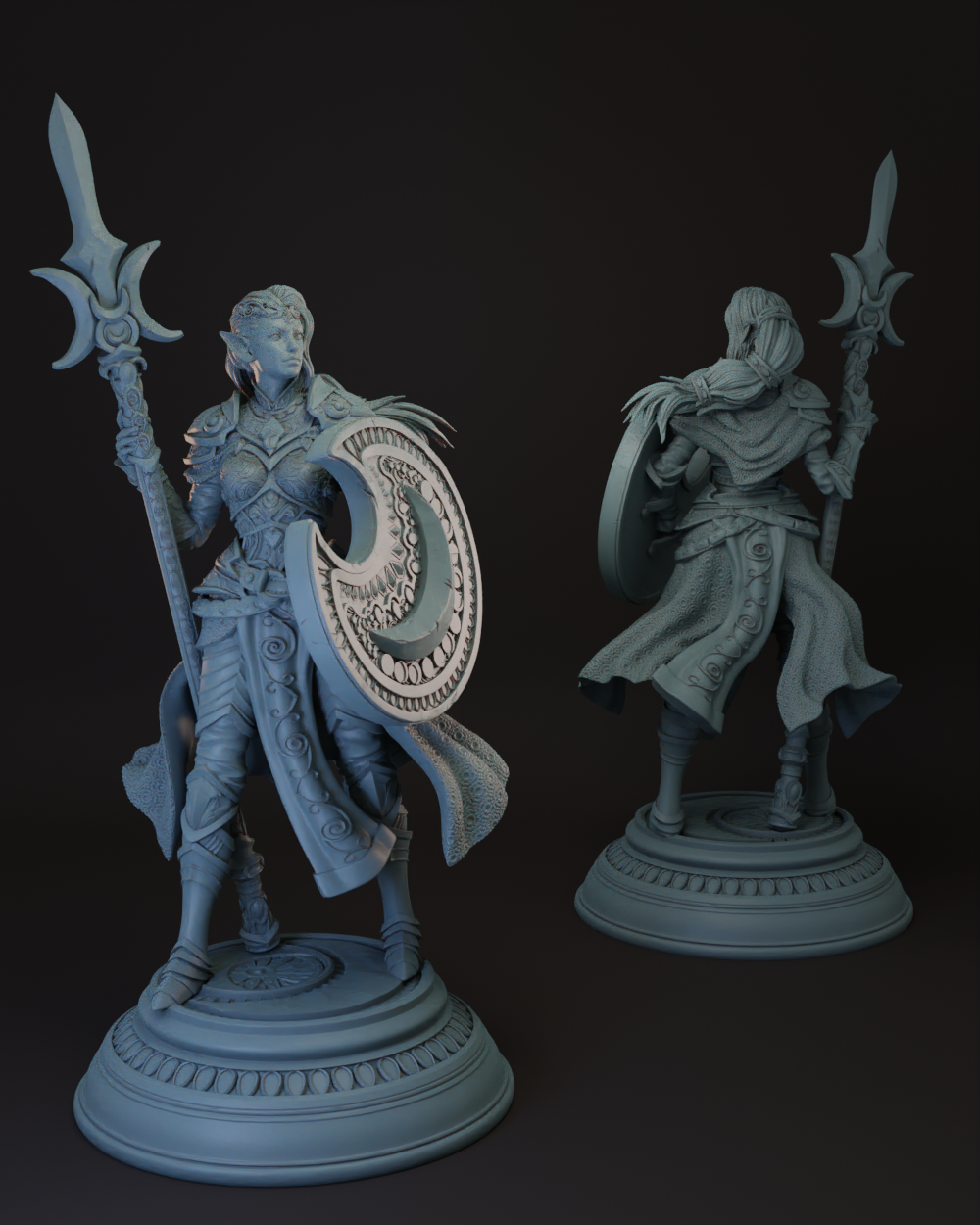 Elf | Half-Elf Female Cleric | Paladin | Fighter -Ninera- Tabletop Miniature