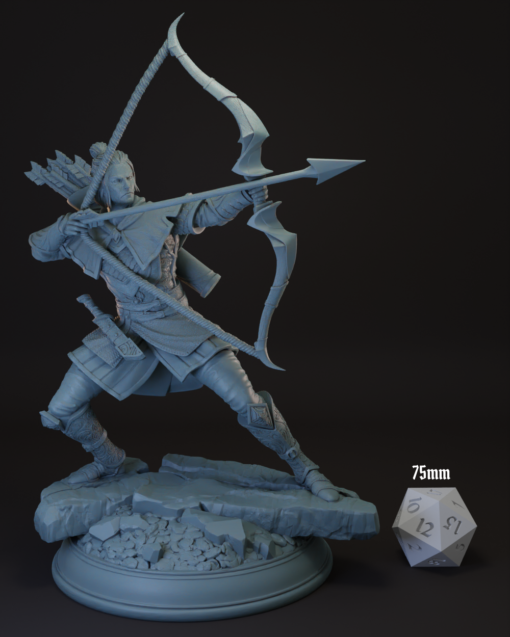 Elf | Half-Elf Ranger | Fighter -Ervion- Tabletop Miniature