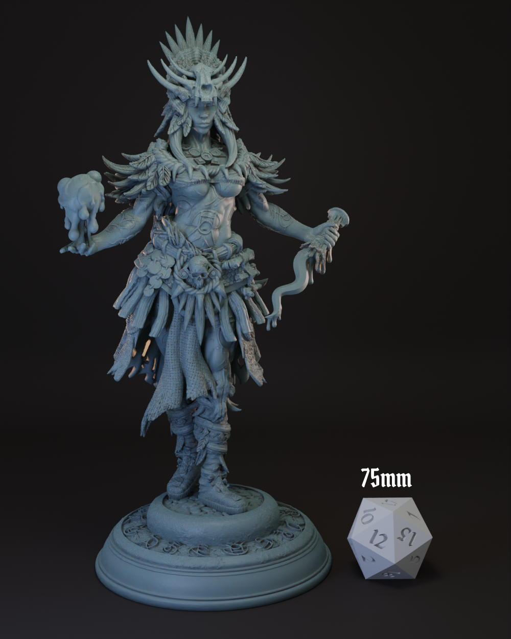 Goliath | Half-Giant Female Shaman | Warlock | Druid -Driga- Tabletop Miniature