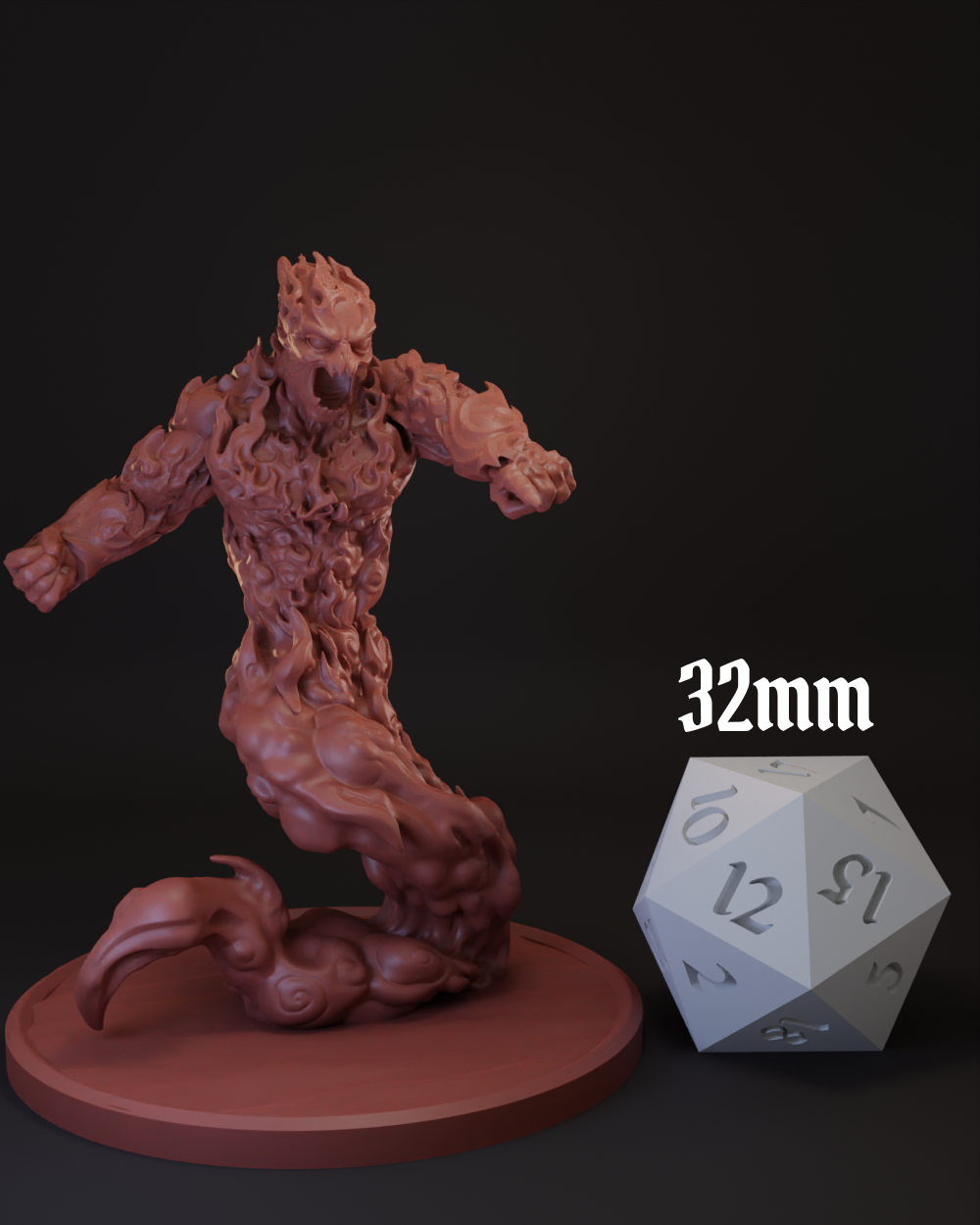 Fire Elemental | 4 Variants | Monster Tabletop Miniature