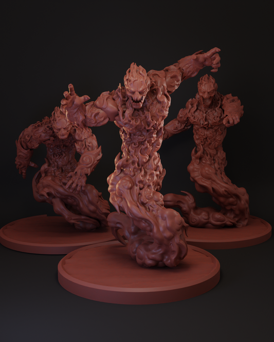 Fire Elemental | 4 Variants | Monster Tabletop Miniature