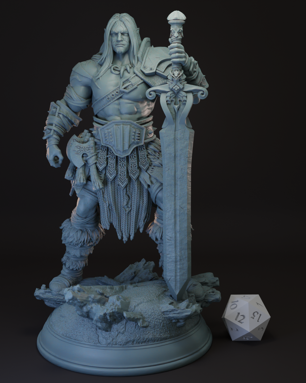 Goliath | Half-Giant Barbarian -Oovur- Tabletop Miniature