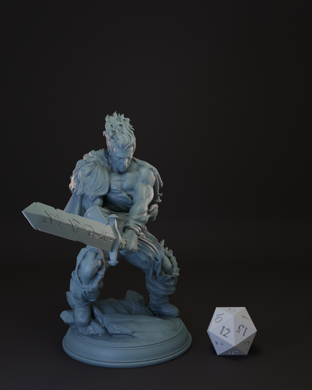 Human Barbarian | Fighter | Blood Hunter -Gaius- Tabletop Miniature