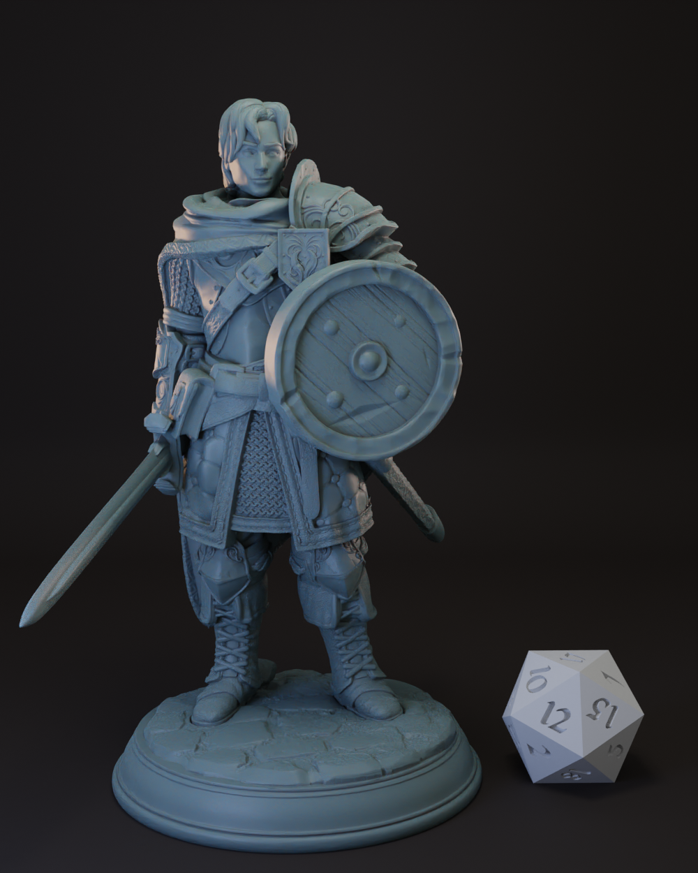 Human Fighter | Paladin -Arion- Tabletop Miniature