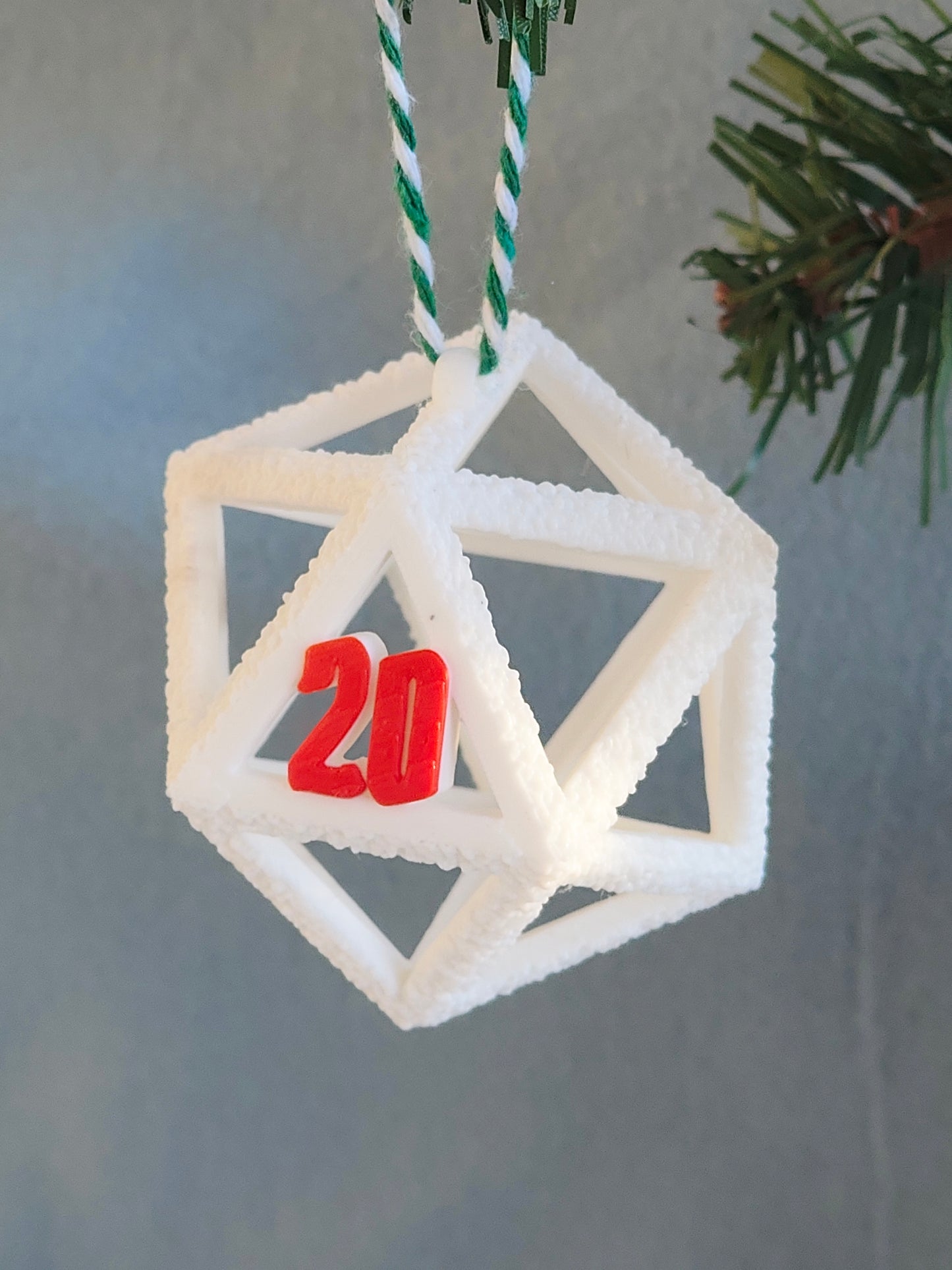 Snowy Christmas D20 Bauble