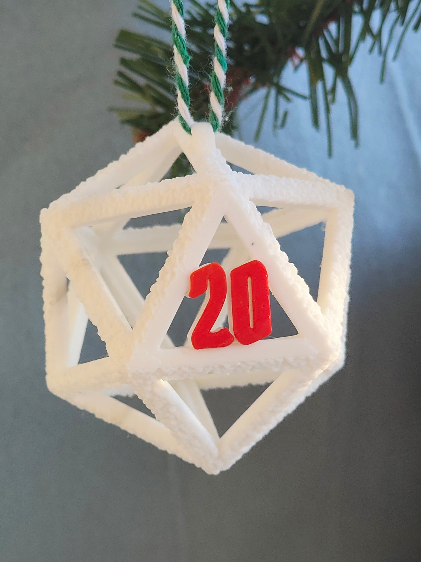 Snowy Christmas D20 Bauble