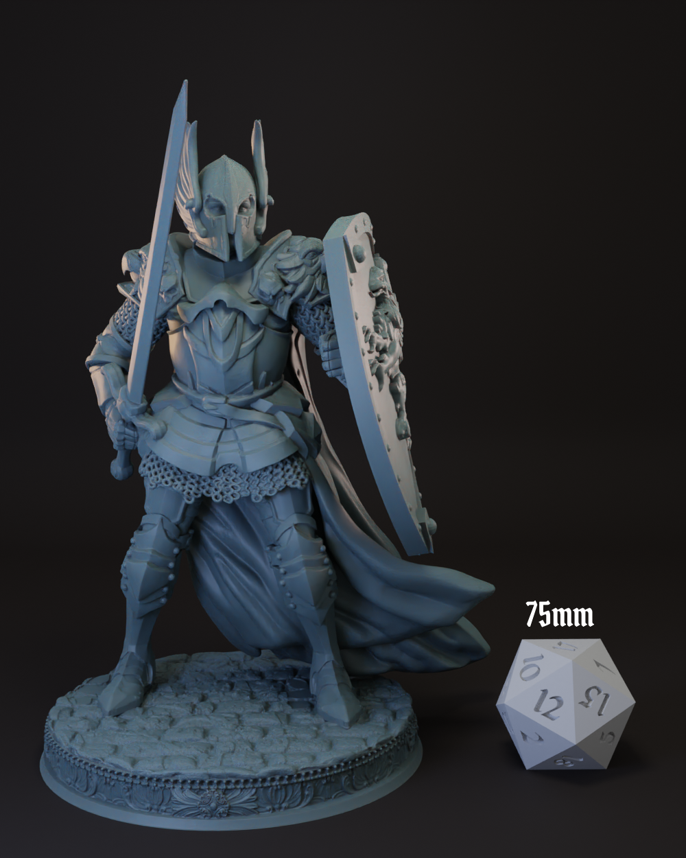 Human | Elf | Half-Elf Paladin | Fighter -Silus- Tabletop Miniature