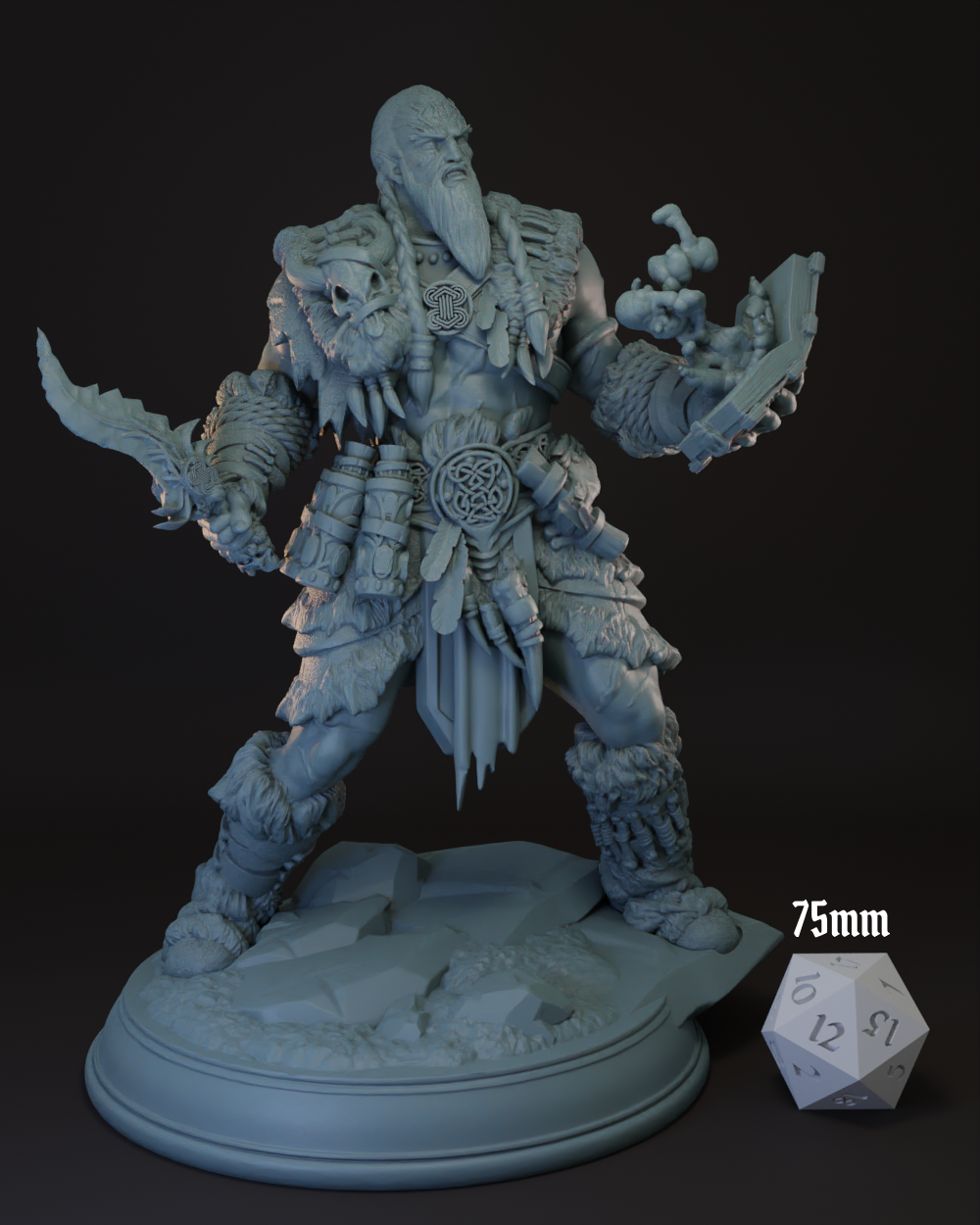 Goliath | Half-Giant Shaman | Warlock | Wizard -Raktavin- Tabletop Miniature