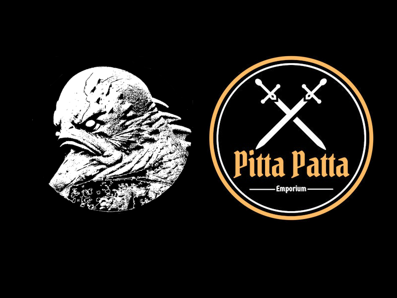 Monster Ceaser Logo with Pitta Patta Emporium Logo