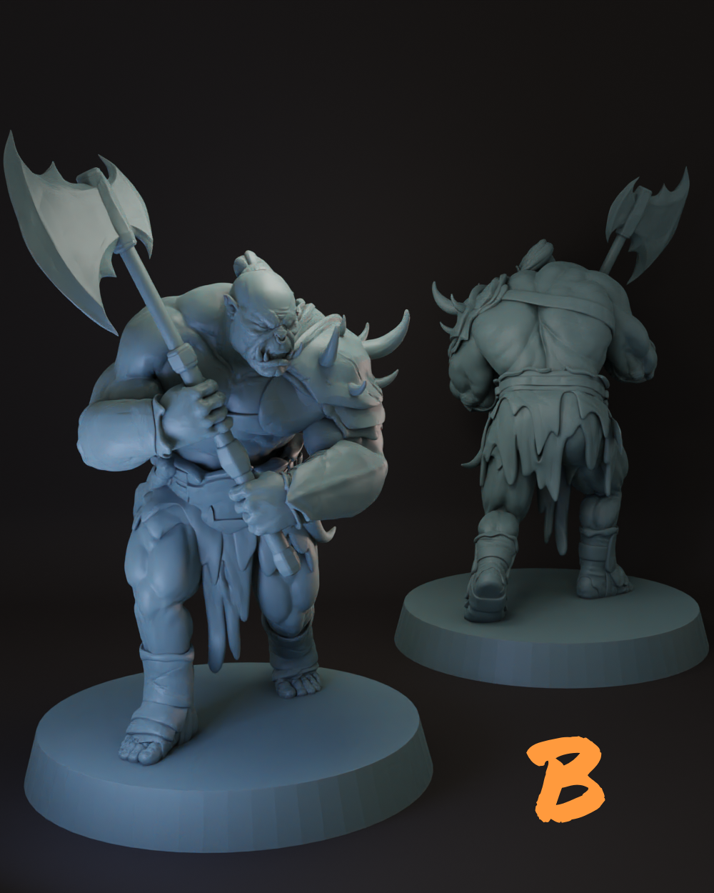 Orc Warband | Berserkers 4 Variants Tabletop Miniature