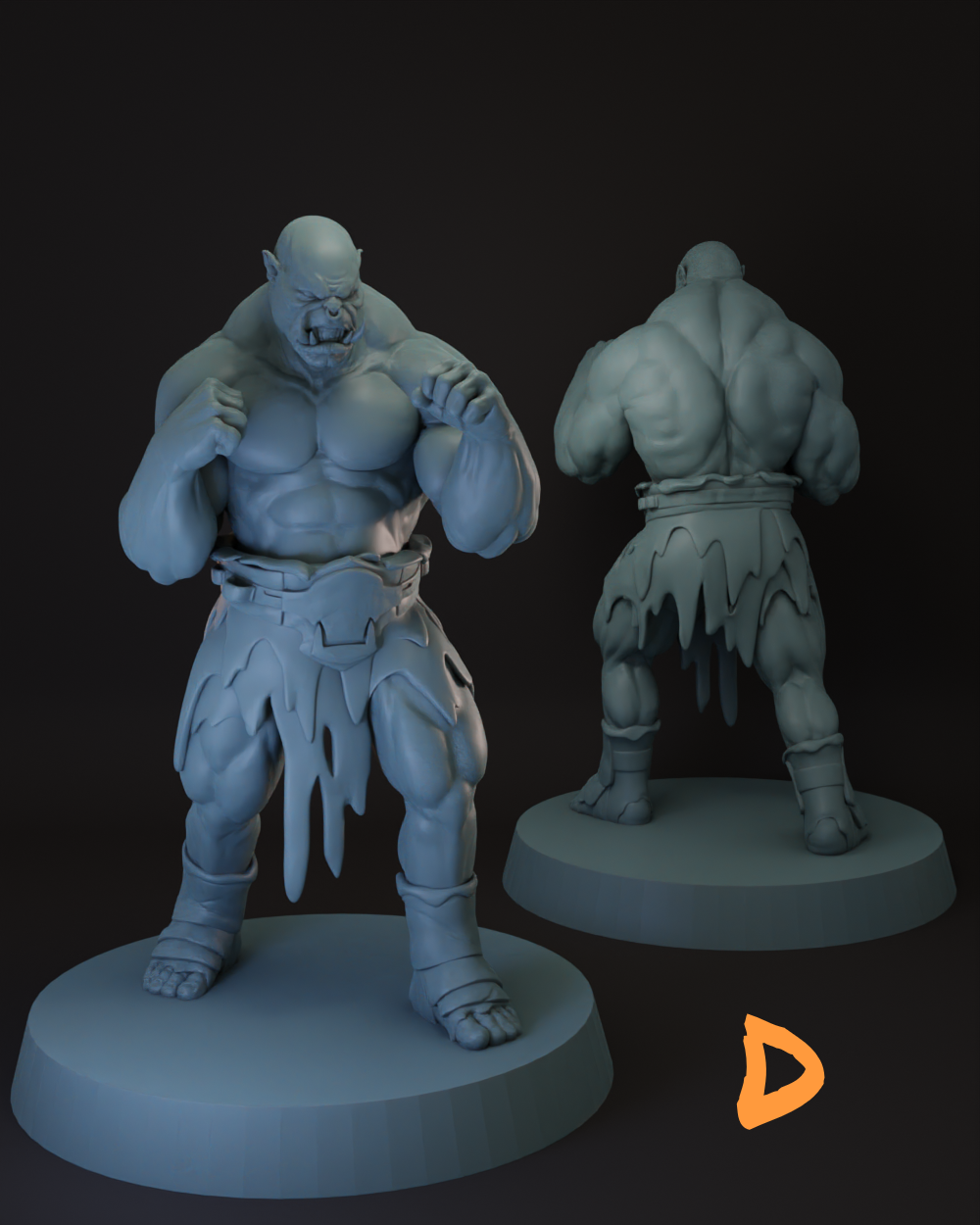 Orc Warband | Berserkers 4 Variants Tabletop Miniature