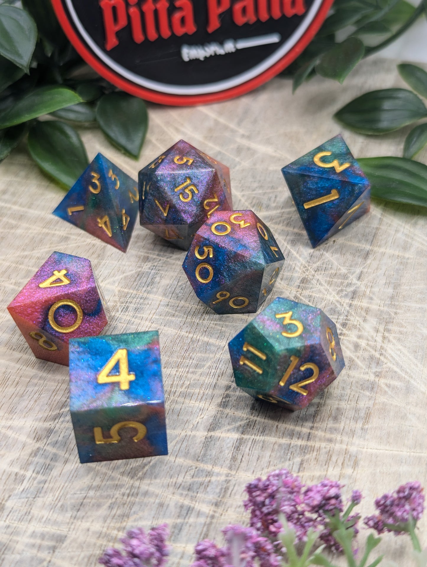 SPECTRUM Multicolour Sharp Edge Polyhedral Dice Set for Dungeons and Dragons