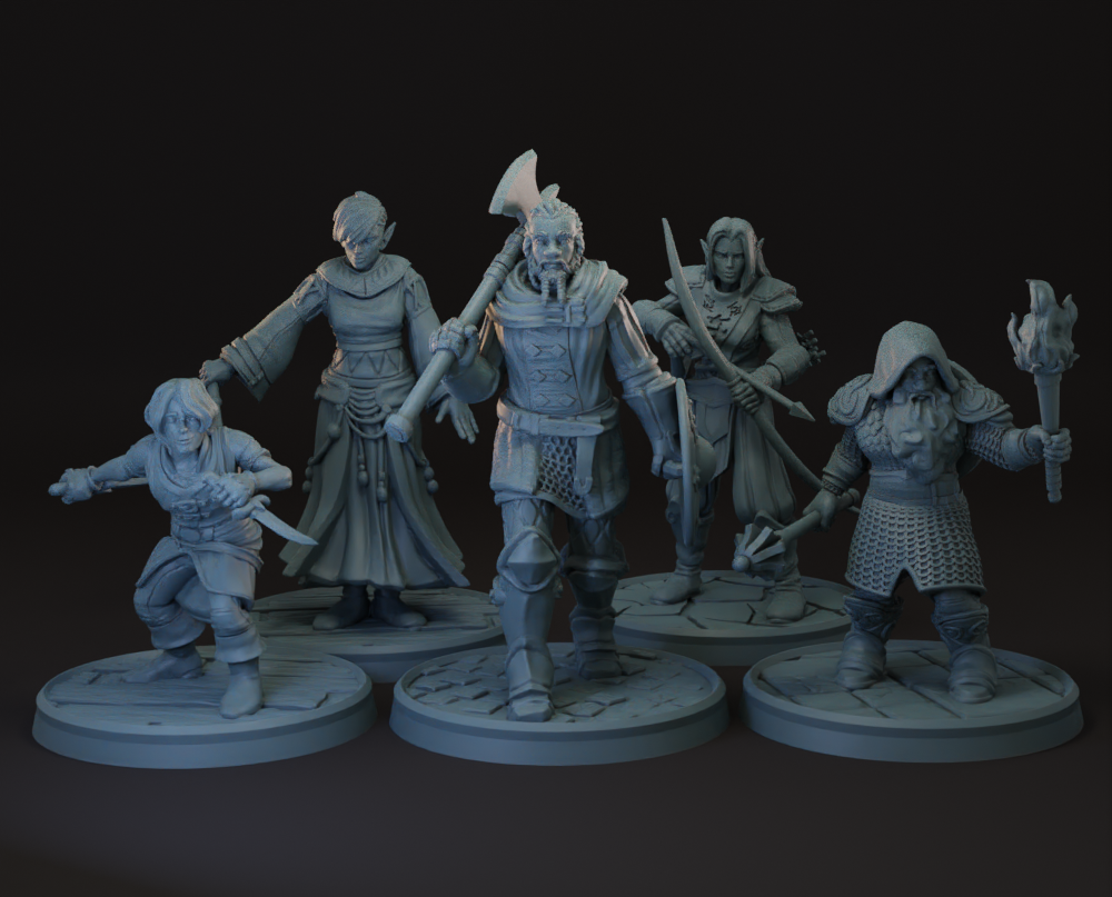 DnD Starter Set - Dragons of Stormwreck Isle Character Miniatures