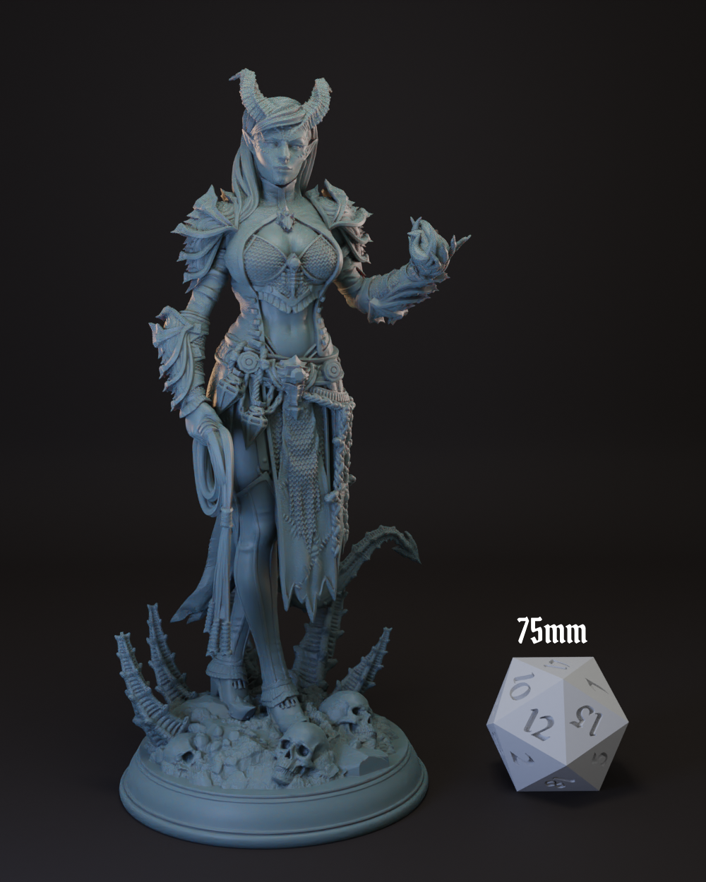 Tiefling Female Warlock | Sorcerer | Cleric -Skardi- Tabletop Miniature