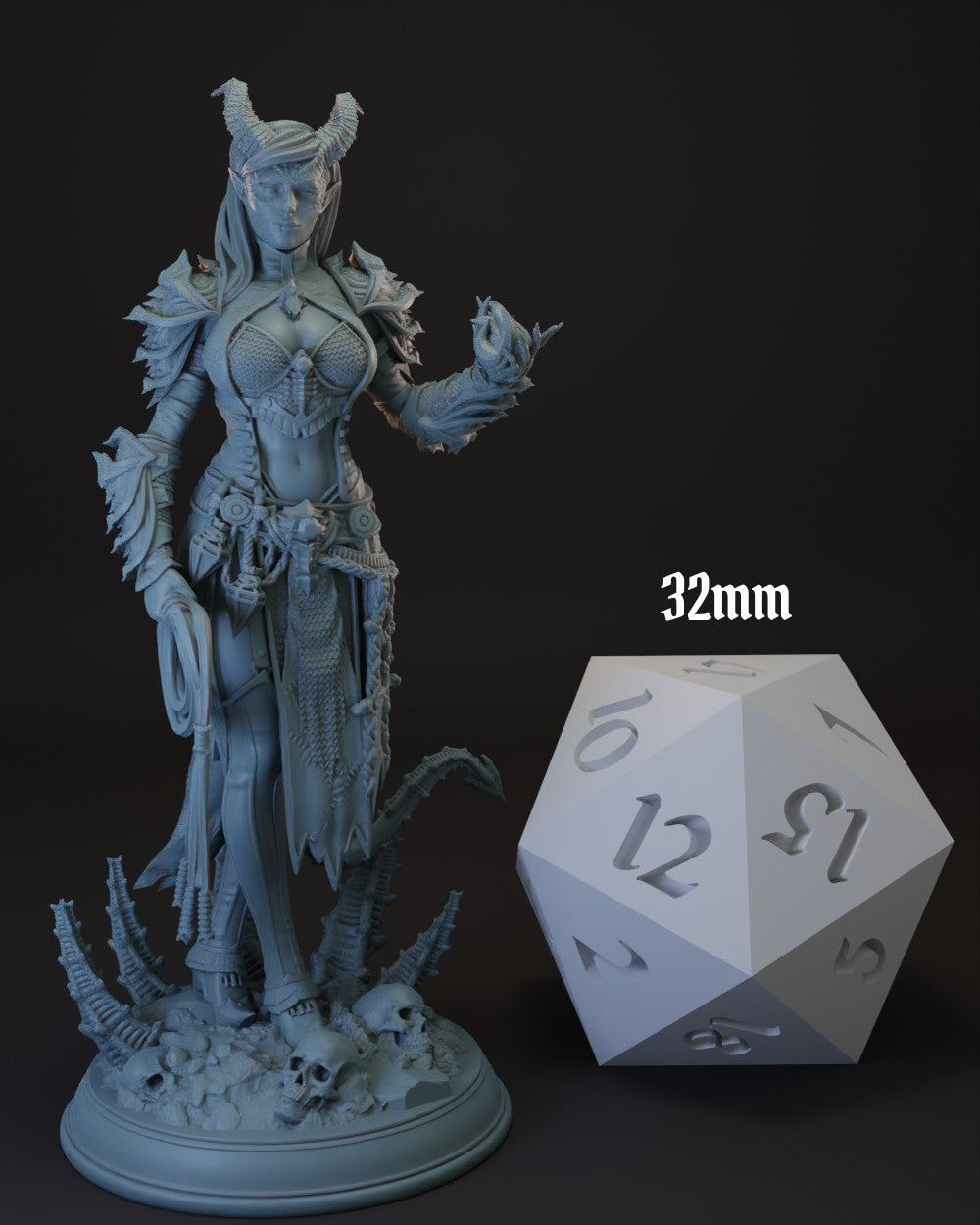 Tiefling Female Warlock | Sorcerer | Cleric -Skardi- Tabletop Miniature