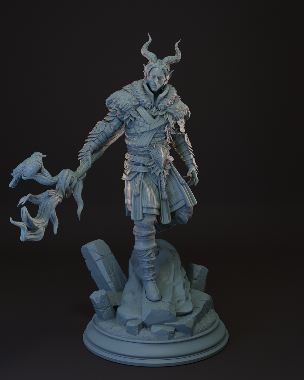 Tiefling Male Druid -Garyck- Tabletop Miniature