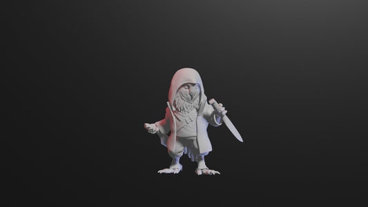 Owlin | Owlrakokra | Owlfolk | Aarakokra Rogue | Assassin | Thief Tabletop Miniature for Dungeons and Dragons | Pathfinder | DND