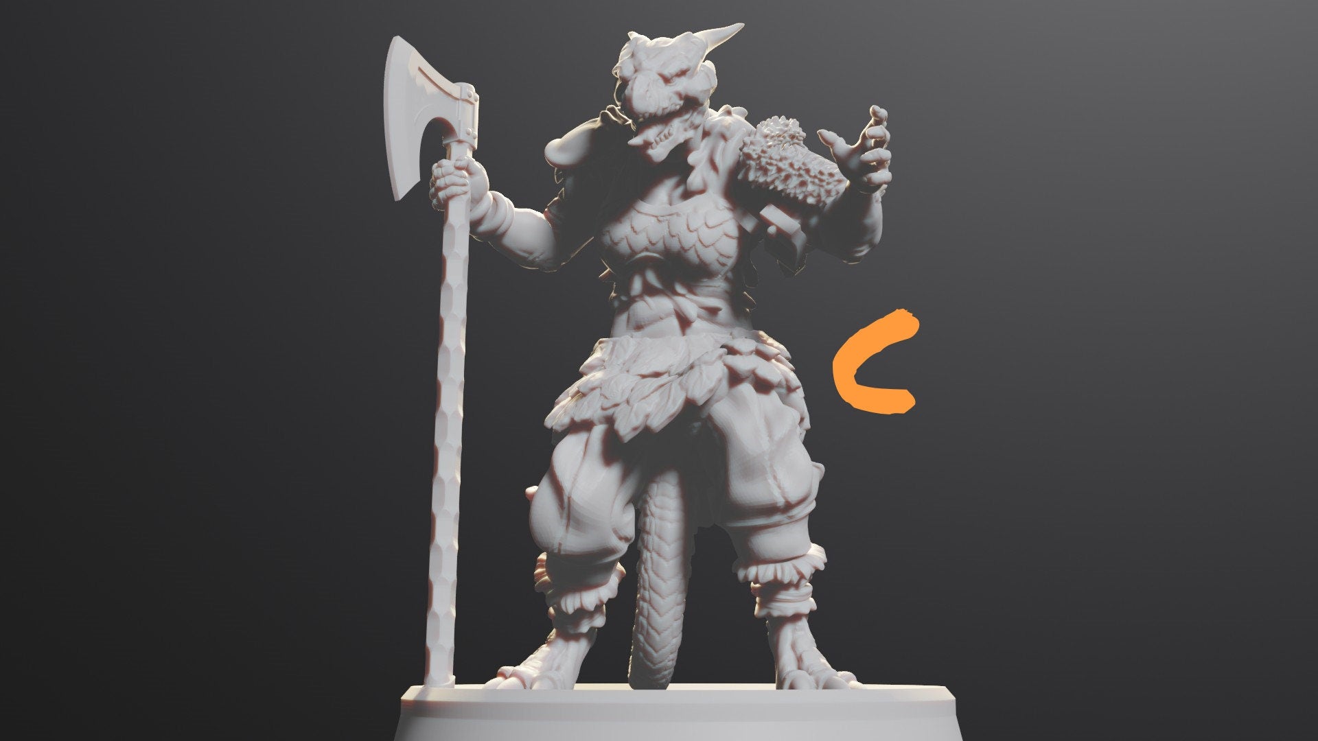 Dragonborn Female Barbarian | Fighter Tabletop Miniature for Dungeons and Dragons | Pathfinder | DND