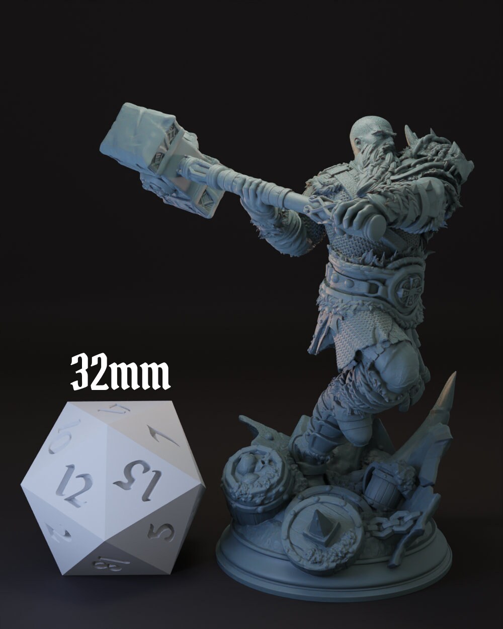 Goliath | Half Giant Barbarian | Fighter -Froth- Tabletop Miniature for Dungeons and Dragons | Pathfinder | DND