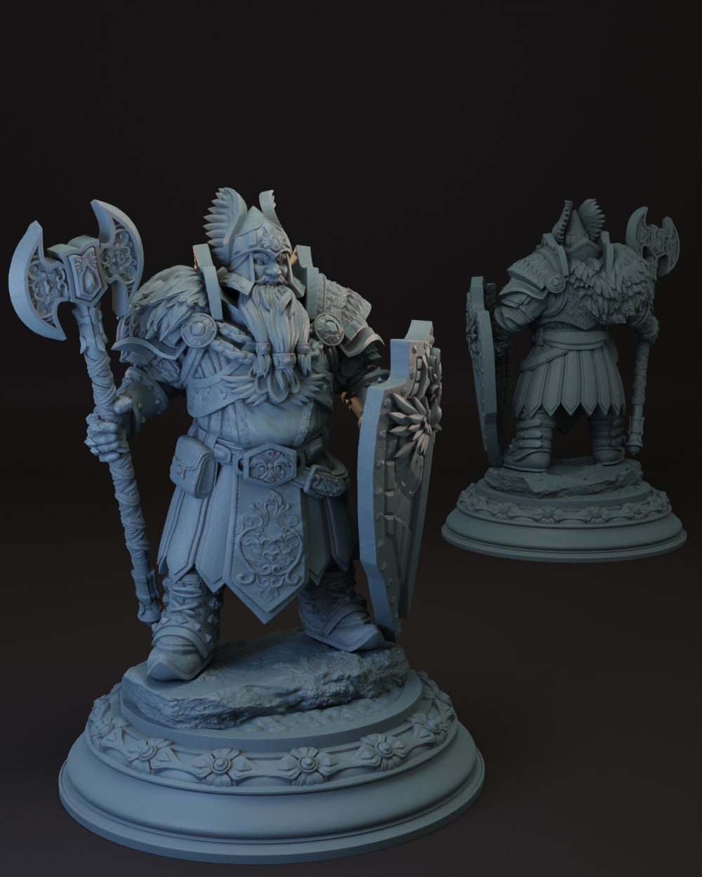 Dwarf Cleric | Paladin | Fighter -Tors Levelled- Tabletop Miniature for Dungeons and Dragons | Pathfinder | DND