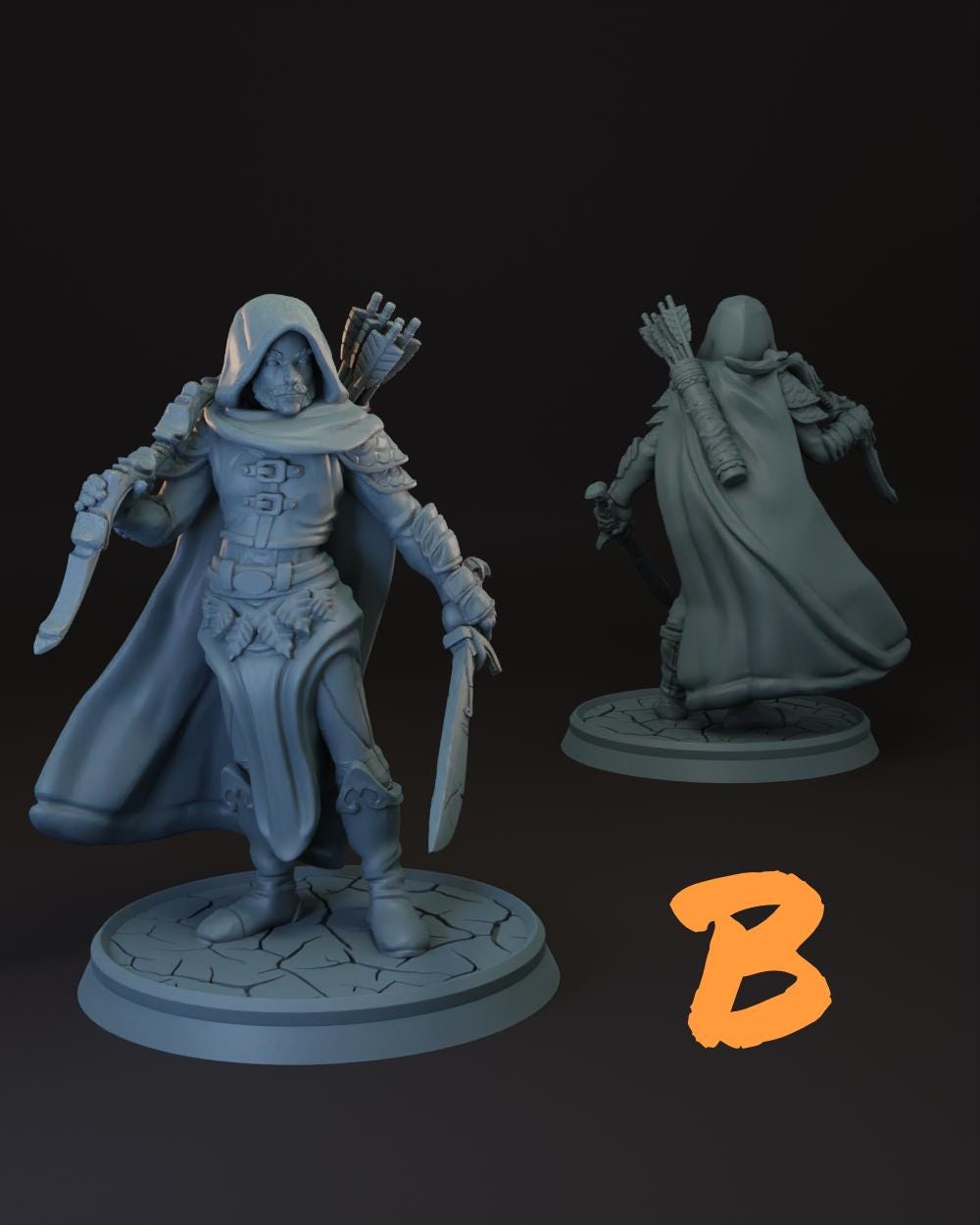 Elf | Human | Half-Elf Ranger | Fighter Tabletop Miniature for Dungeons and Dragons | Pathfinder | DND