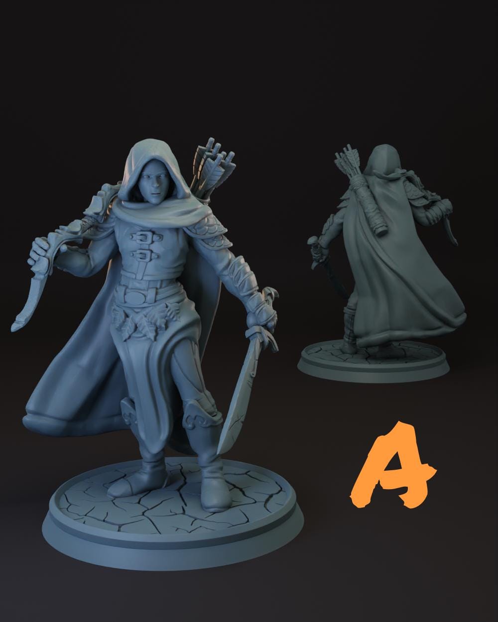 Elf | Human | Half-Elf Ranger | Fighter Tabletop Miniature for Dungeons and Dragons | Pathfinder | DND
