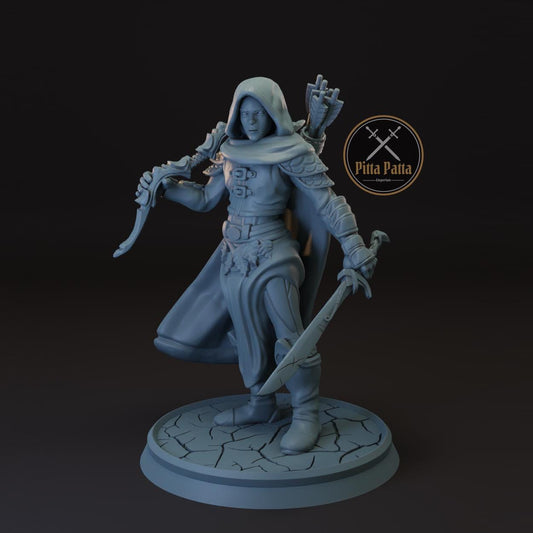 Elf | Human | Half-Elf Ranger | Fighter Tabletop Miniature for Dungeons and Dragons | Pathfinder | DND