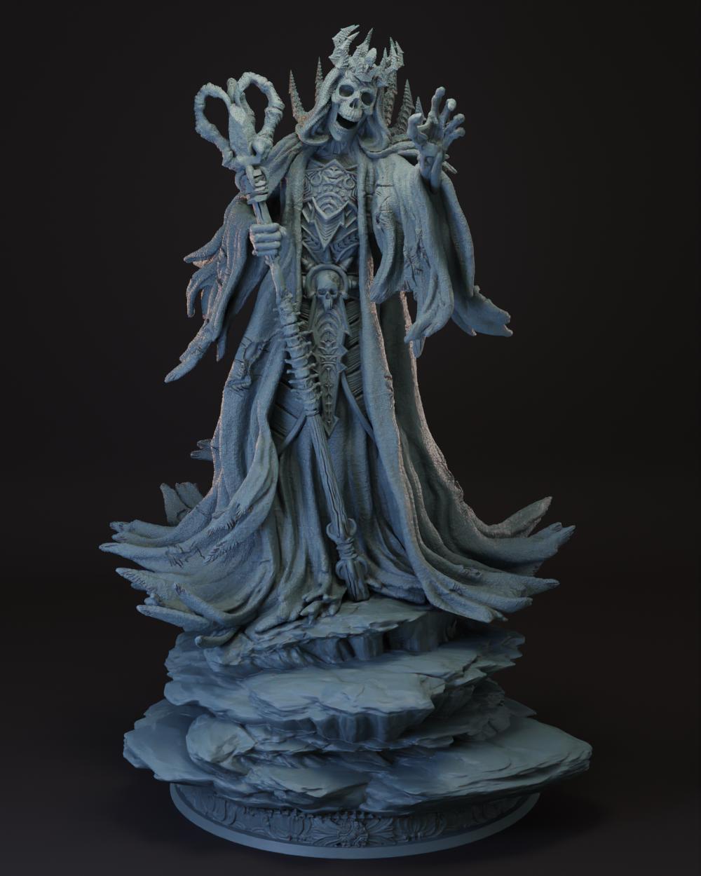 Arch Lich | Lich King | Undead Mage | Wraith Tabletop Miniature for Dungeons and Dragons | Pathfinder | DND | Daggerheart