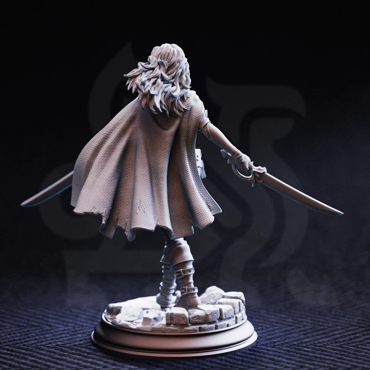 Human Female Rogue | Fighter -Angela- Tabletop Miniature for Dungeons and Dragons | Pathfinder | Daggerheart | DND