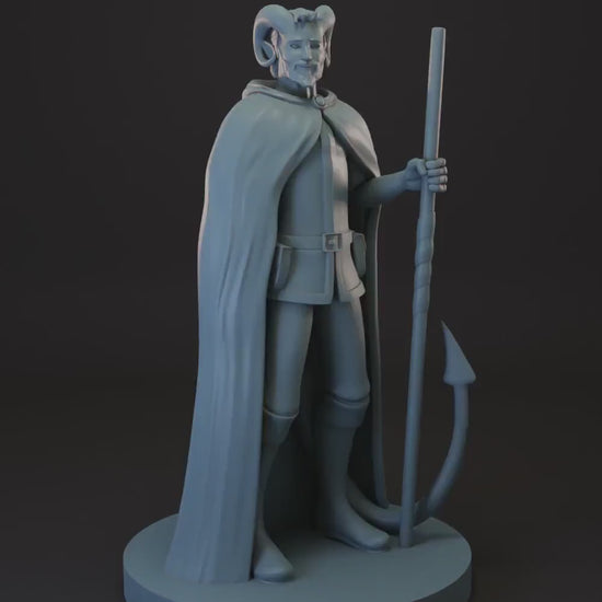 Tiefling Male Druid | Monk Tabletop Miniature for Dungeons and Dragons | Pathfinder | TTRPG