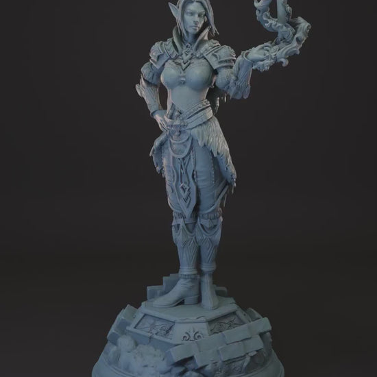 Elf | Drow | Half-Elf Female Rogue | Warlock -Calanar- Tabletop Miniature for Dungeons and Dragons | Pathfinder | DND