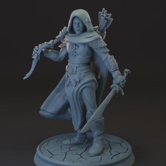 Elf | Human | Half-Elf Ranger | Fighter Tabletop Miniature for Dungeons and Dragons | Pathfinder | DND