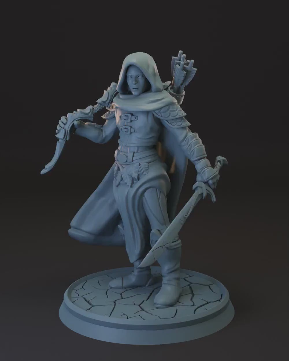 Elf | Human | Half-Elf Ranger | Fighter Tabletop Miniature for Dungeons and Dragons | Pathfinder | DND