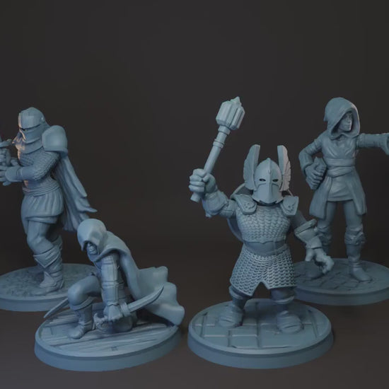 DnD Starter Set | Heroes of the Borderlands Class Character Minis |  Tabletop Miniatures for Dungeons and Dragons